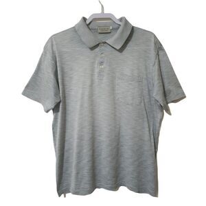 Tardini Italy Mens Short Sleeve Polo Shirt Heather Gray Pure Scottish Cotton 2XL